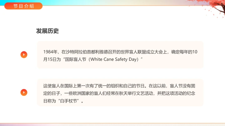 国际盲人节主题科普宣传PPT