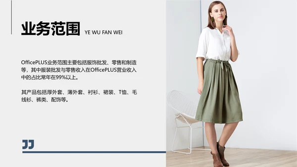 简约图文风白色企业服装品牌宣传PPT模板
