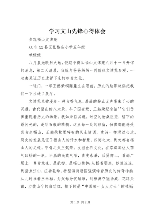 学习文山先锋心得体会 (3).docx