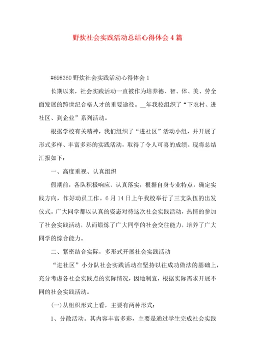野炊社会实践活动总结心得体会4篇.docx