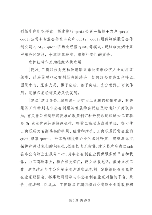 优秀政协委员提案选登.docx