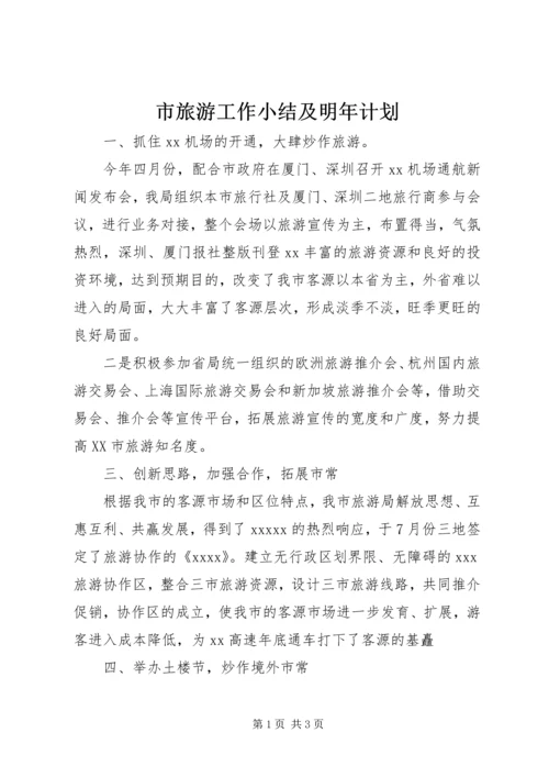 市旅游工作小结及明年计划 (5).docx