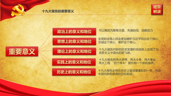学习贯彻落实十九大报告精神PPT模板课件