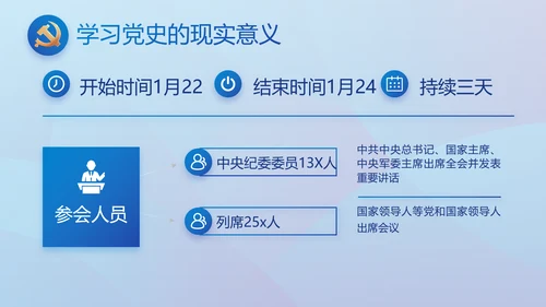 蓝色大气党建党支部年终工作总结PPT