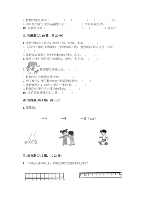 教科版一年级上册科学期末测试卷（b卷）.docx