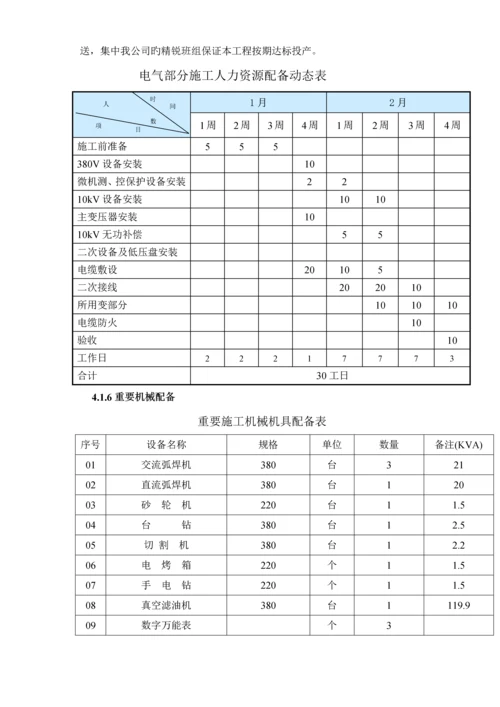 煤矿10KV变电站关键工程综合施工组织设计.docx