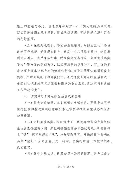学校召开肃清王三运流毒和影响专题民主生活会[小编整理].docx
