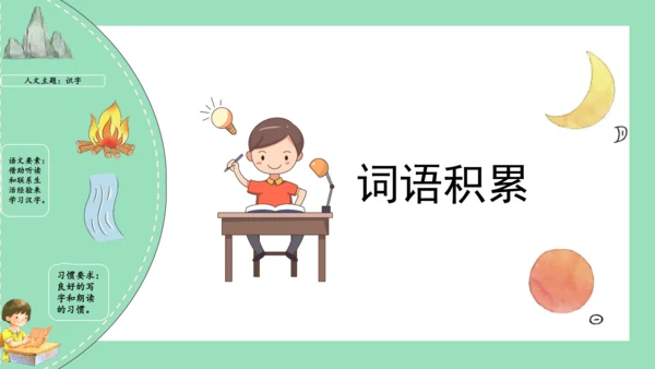 2023-2024学年统编版一年级语文上册第一单元（复习课件）