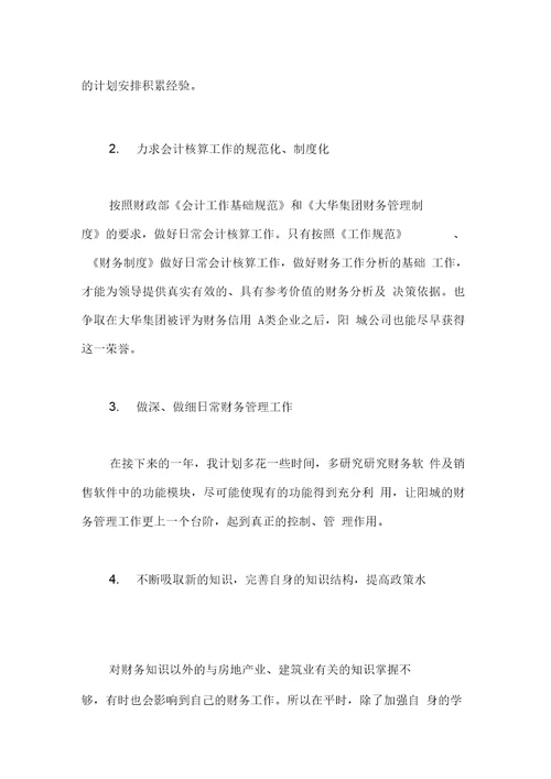 个人财务工作总结范文