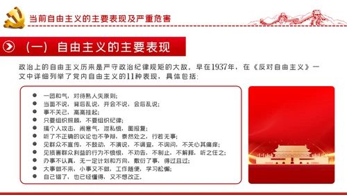 对党忠诚强化政治纪律反对自由主义ppt模板