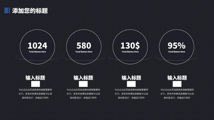 蓝色简约大气高端工作汇报PPT模板