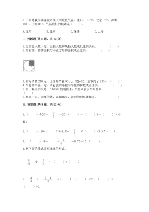 人教版六年级下册数学期末测试卷全面.docx