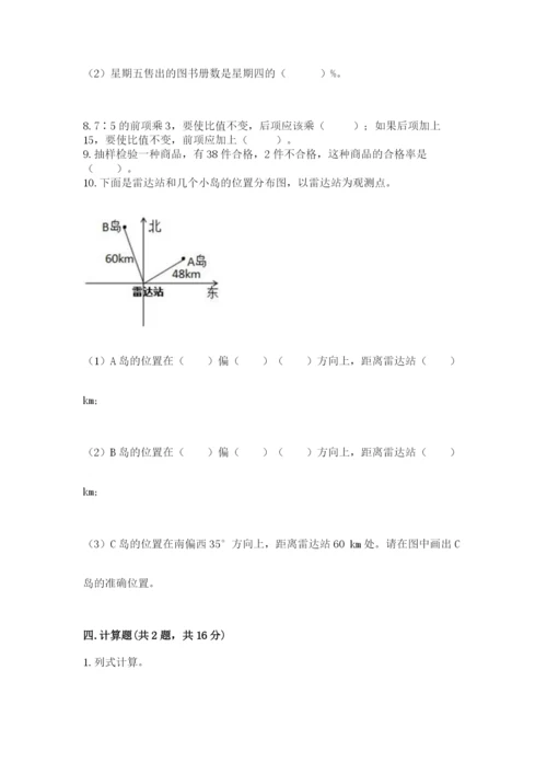 2022六年级上册数学期末测试卷精品（历年真题）.docx