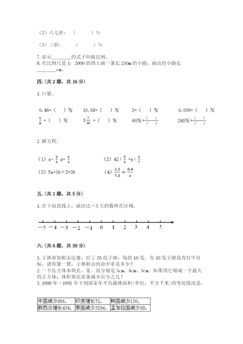 最新版贵州省贵阳市小升初数学试卷精品（达标题）.docx