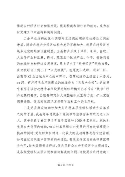 把握党建新特点构建和谐新农村 (3).docx