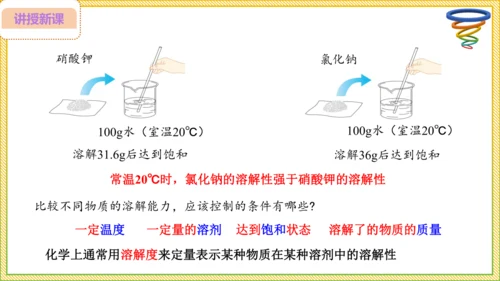 9.2.2 溶解度（30页）课件-- 2024-2025学年化学人教版九年级下册