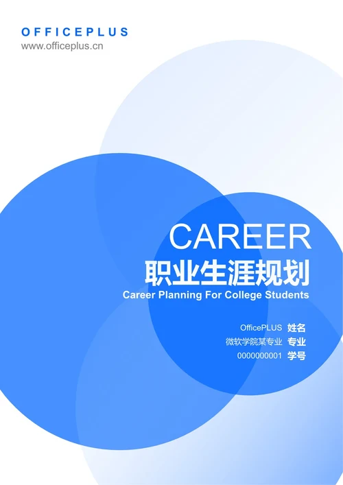 简约风大学生职业生涯规划