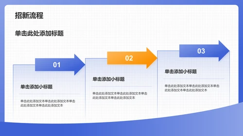 蓝色3D风社团招新PPT模板