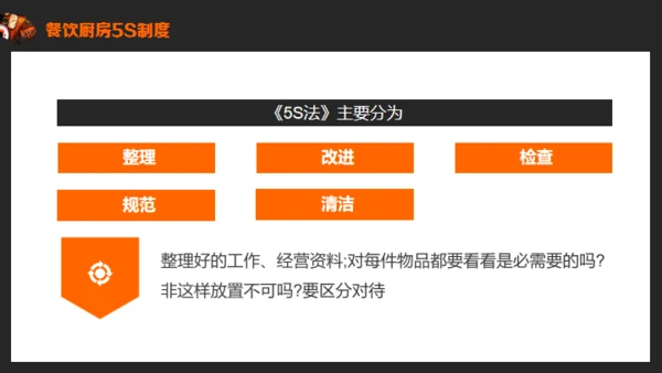 餐饮厨房5S管理介绍通用PPT课件模板