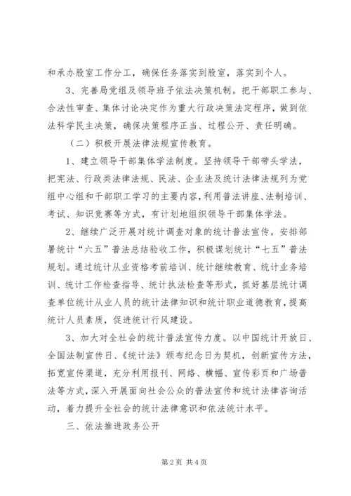 统计局年度依法行政工作计划.docx