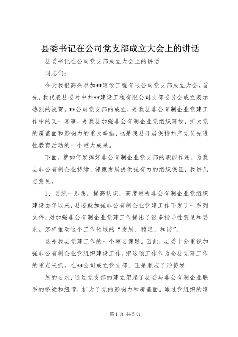 县委书记在公司党支部成立大会上的讲话 (9).docx