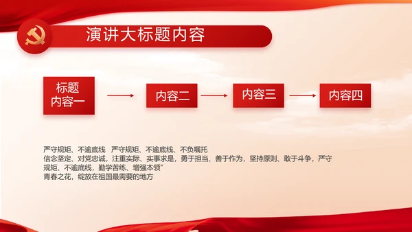 红色党建党支部述职报告动态PPT党课