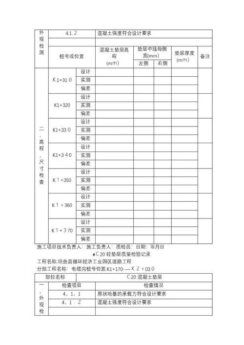 电缆沟施工表格-Microsoft-Office-Word--文档