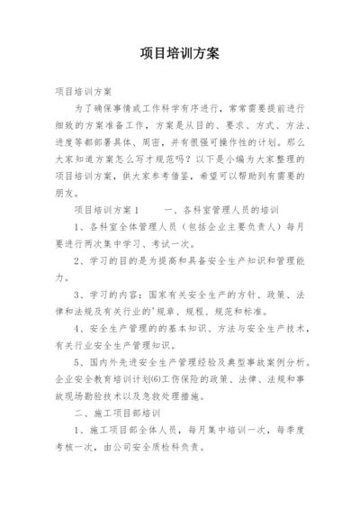 项目培训方案.docx