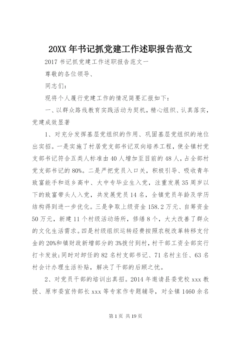 某年书记抓党建工作述职报告范文.docx