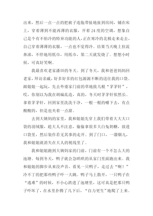 美丽的冬天作文.docx