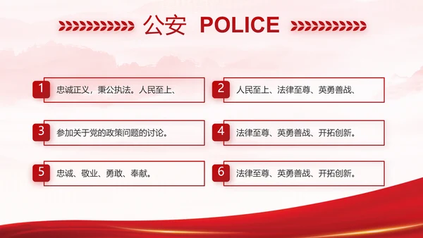 大气公安年终工作总结新年计划PPT