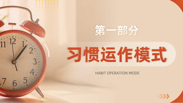 橙色红色实拍风习惯的力量主题教育养成好习惯培训PPT习惯力量