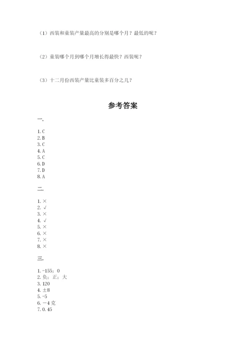 青岛版六年级数学下学期期末测试题（有一套）.docx