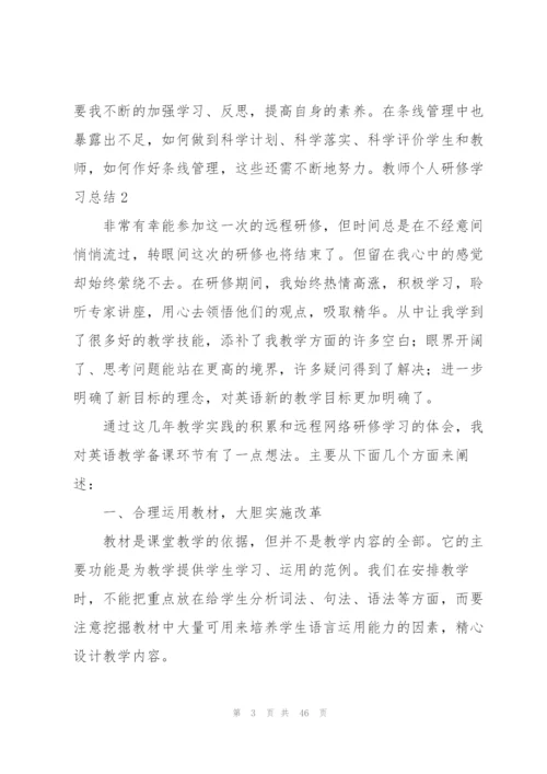 教师个人研修学习总结.docx