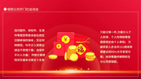 保险公司开门红启动会动态通用PPT模板