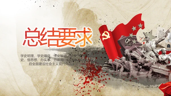 党支部党史学习教育年年终总结PPT党课