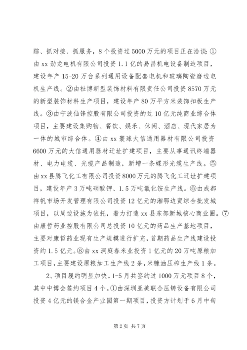 县招商引资工作情况汇报 (10).docx