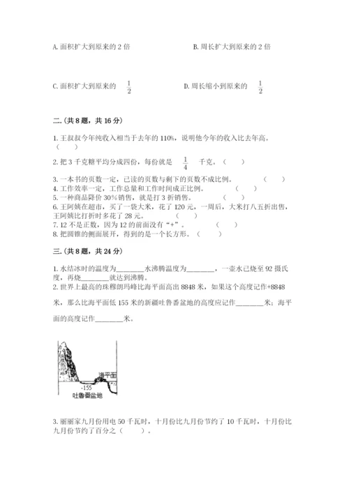 青岛版数学小升初模拟试卷附参考答案【模拟题】.docx