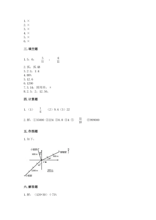 小学数学六年级上册期末卷带答案（典型题）.docx