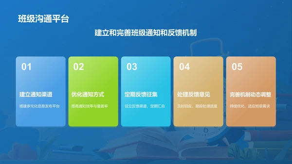 蓝色手绘风班委竞选自我介绍PPT模板