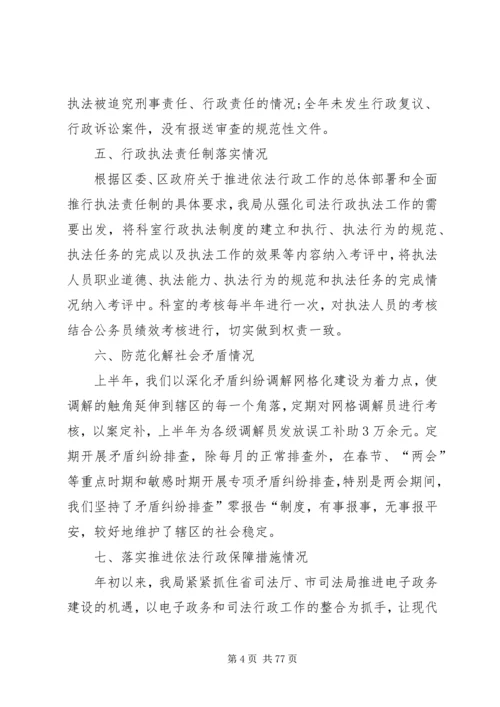 司法局上半年依法行政工作报告.docx