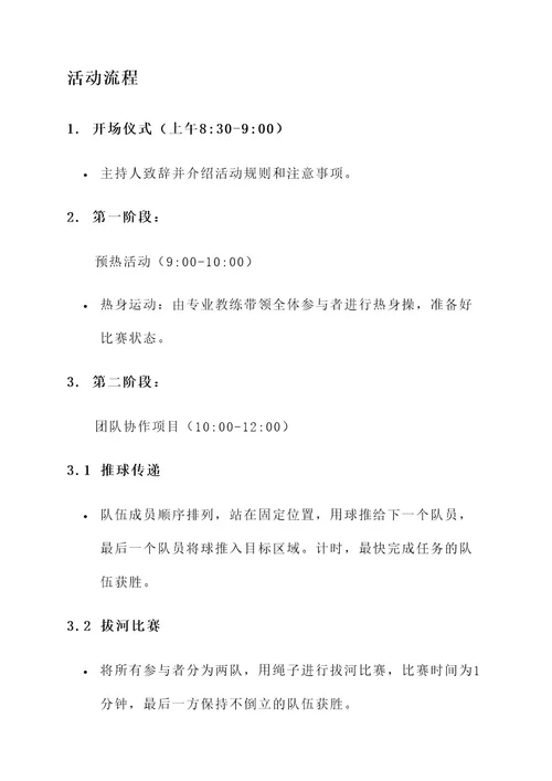 趣味运动会闯关策划案