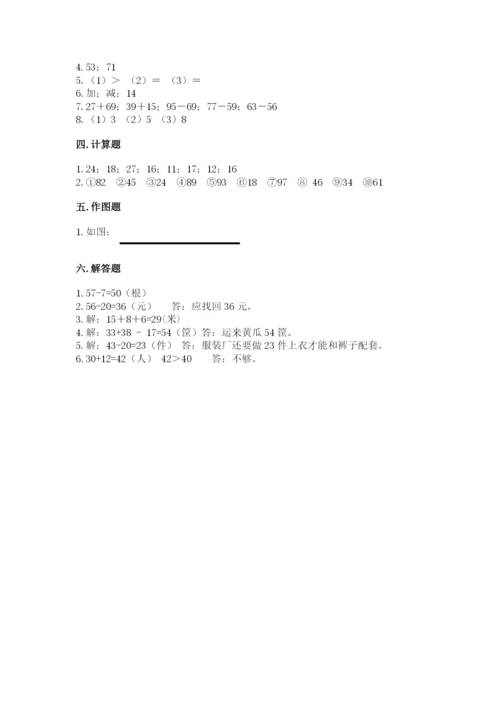 2022人教版二年级上册数学期中测试卷及完整答案（考点梳理）.docx