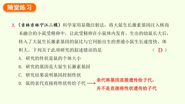 7.2.1基因控制生物的性状-八年级生物人教版下学期同步精品课件(共27张PPT)