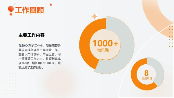 渐变色时尚简约个人工作总结汇报