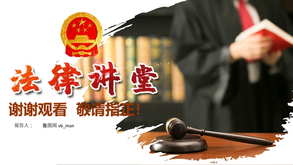 法院法律法学宪法刑法法庭律师PPT模板