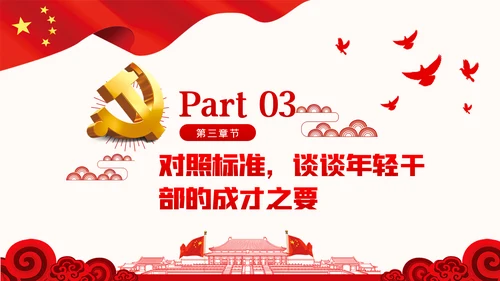 新时代青年干部年轻干部党课培训PPT模板