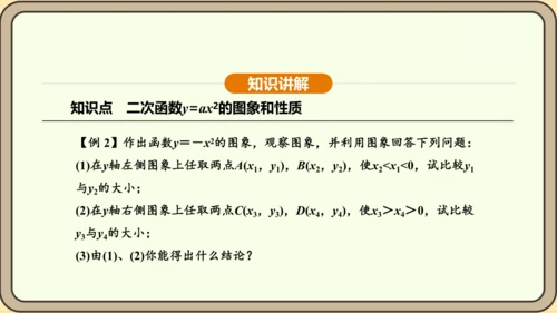 人教版数学九年级上册22.1.2二次函数y=ax2的图象和性质 课件(共32张PPT)
