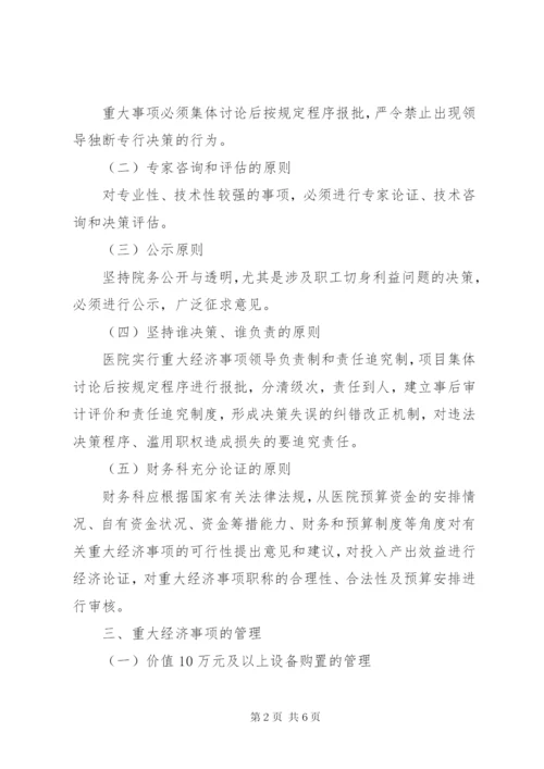 医院重大经济事项决策制度.docx