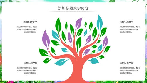 唯美清新绿色环保春天主题班会动态PPT模板